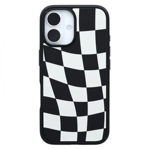 New - OtterBox iPhone 16 Black & White Checkered iPhone 16 MagSafe Case